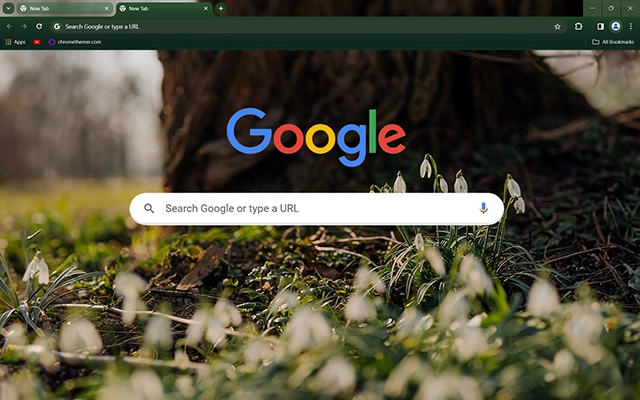 Spring Snowdrops Chrome theme - Screenshot 3
