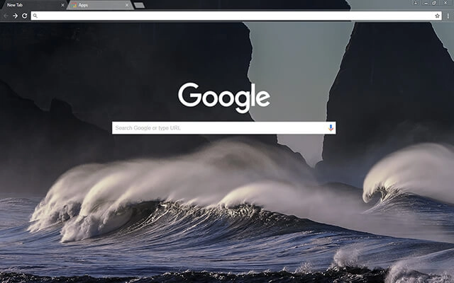 Stormy Waves Chrome theme - Screenshot 2