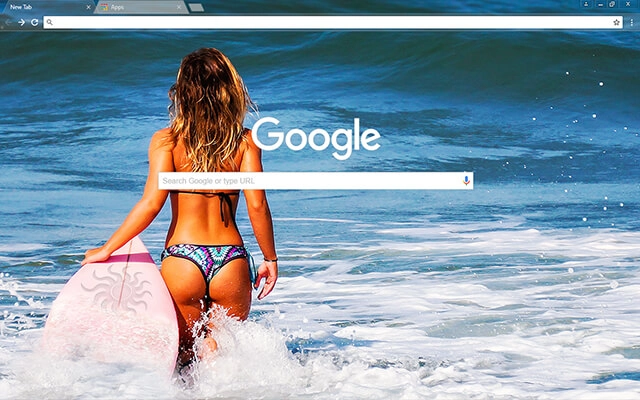 Surfer Girl Chrome theme - Screenshot 2