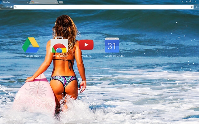 Surfer Girl Chrome theme - Screenshot 3
