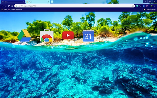 Underwater Island Chrome theme - Screenshot 3