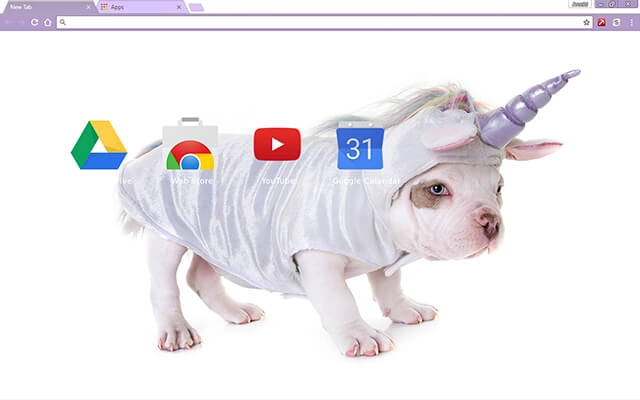 Unicorn Puppy Chrome theme - Screenshot 3