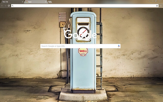 Vintage Gas Pump Chrome theme - Screenshot 2