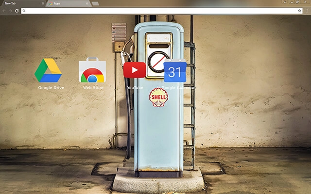 Vintage Gas Pump Chrome theme - Screenshot 3