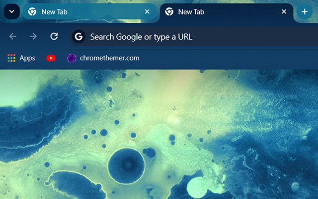 Watercolor Blue Chrome theme - Screenshot 2