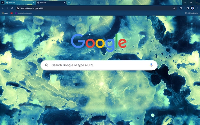 Watercolor Blue Chrome theme - Screenshot 3