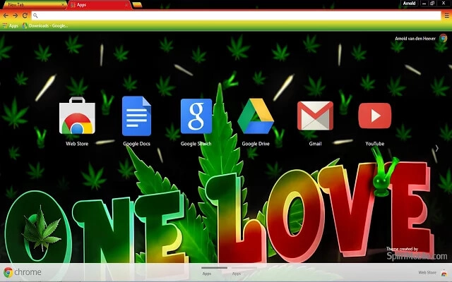 Weed One Love Chrome theme - Screenshot 3