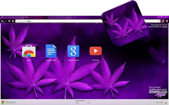 Weed PurpleHaze Chrome theme - Screenshot 2