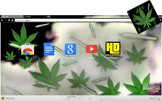 Weed Smoke Chrome theme - Screenshot 2