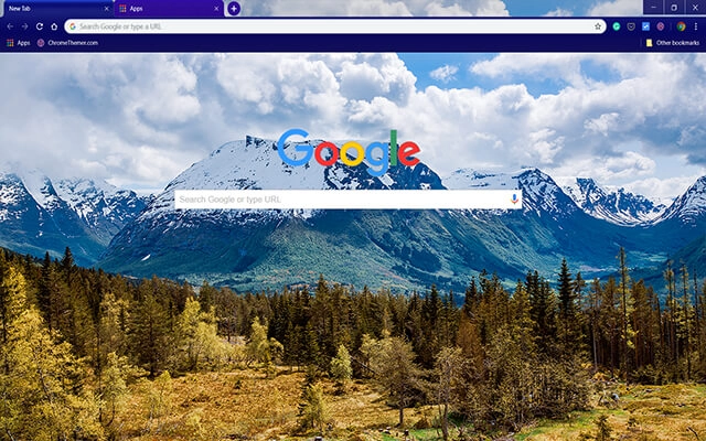 White Mountain Top Chrome theme - Screenshot 2