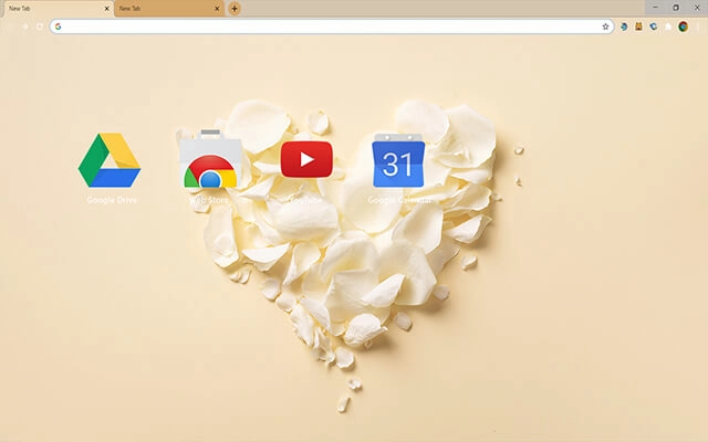 White Rose Petals Chrome theme - Screenshot 3