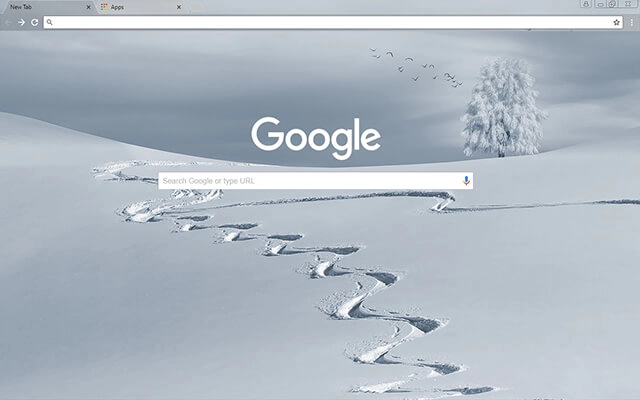 Winter Tracks Chrome theme - Screenshot 2