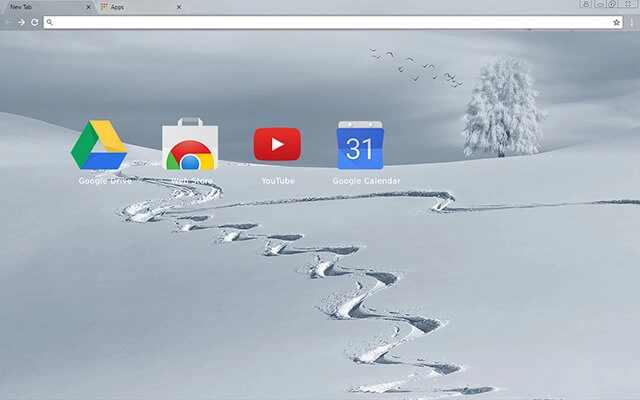 Winter Tracks Chrome theme - Screenshot 3