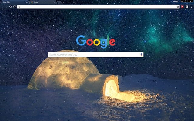 Wintry Igloo Chrome theme - Screenshot 2