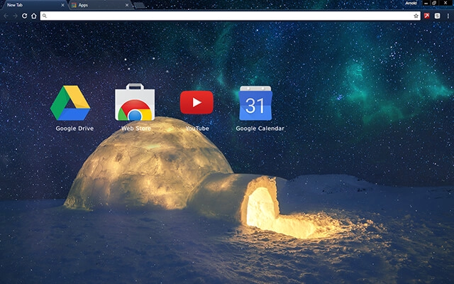Wintry Igloo Chrome theme - Screenshot 3