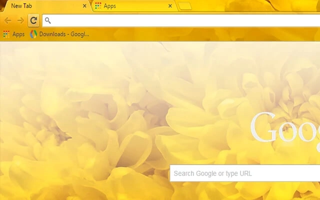 Yellow Flowers Chrome theme - Screenshot 3