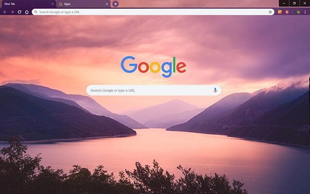 Zhinvali Sunrise Chrome theme - Screenshot 2