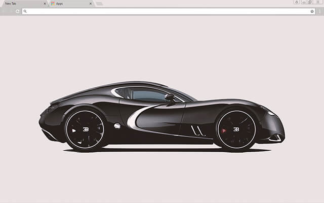 Black Bugatti Google Chrome Theme