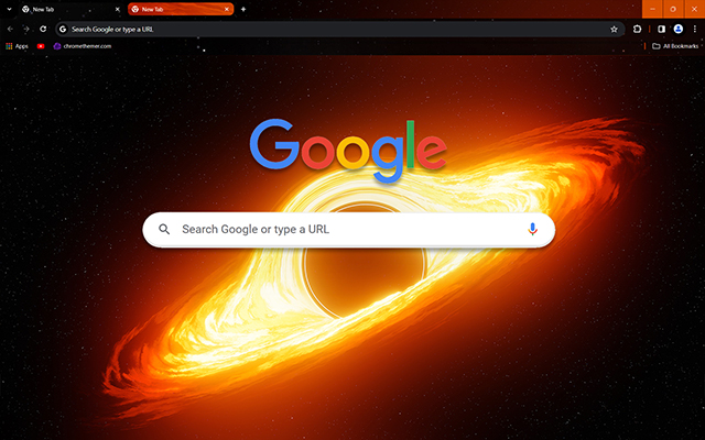 Black Hole Google Theme - Theme For Chrome