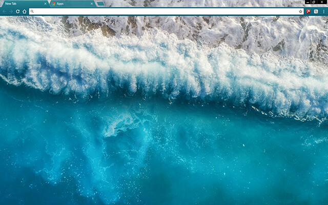 Blue Beach Waves Google Chrome Theme
