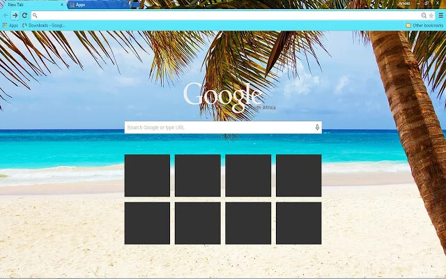 Caribbean Blue Google Chrome Theme