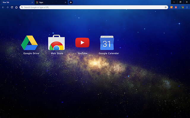 Galaxy Space Google Chrome Theme | Chrome Themes