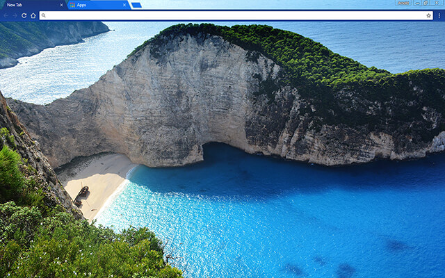 Greek Beach Google Chrome Theme