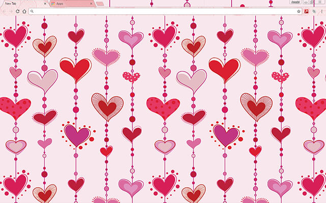 Hearts In Love Google Chrome Theme