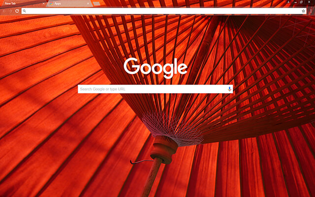 Japanese Umbrella Chrome Theme - Theme For Chrome