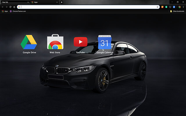 B.M.W - M4 Frozen Black Theme For Chrome