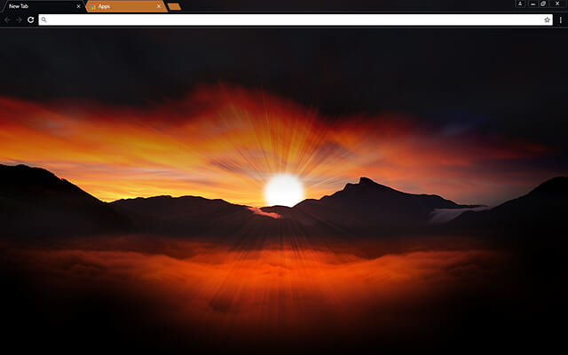 Majestic Sunset Google Chrome Theme