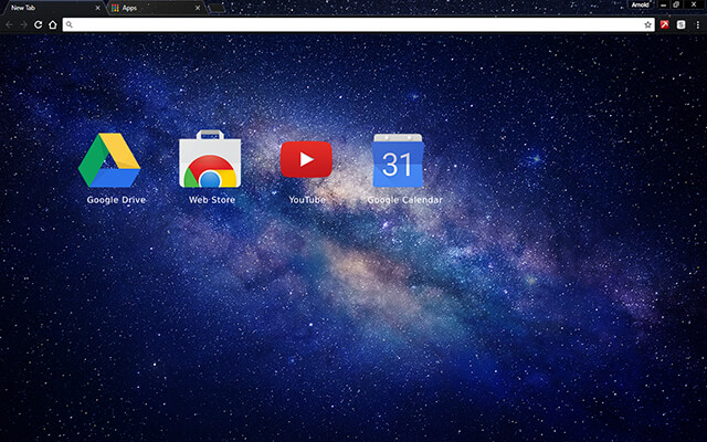 Milky Way Galaxy Google Theme - Theme For Chrome