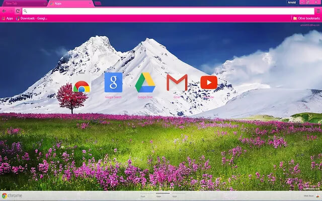 Mountain Flowers Chrome Theme