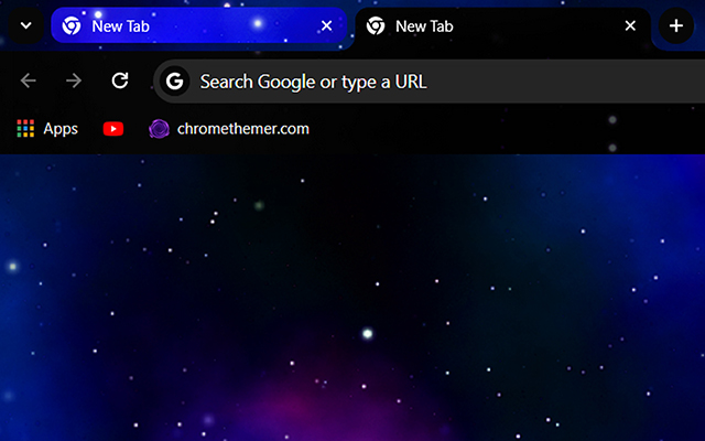Nebula Blue Chrome Theme