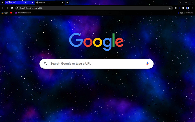 Nebula Blue Theme For Chrome
