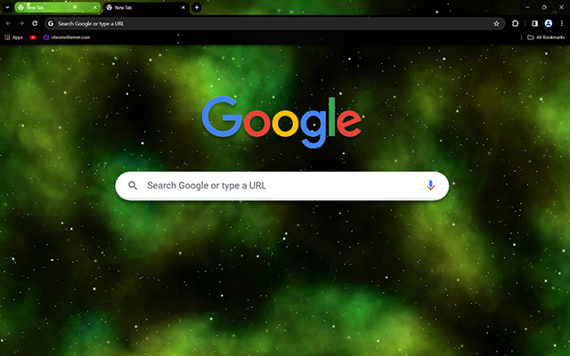 Nebula Green Theme For Chrome