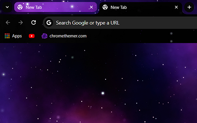 Nebula Purple Chrome Theme