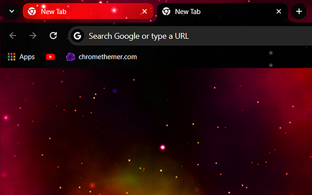 Nebula Red Chrome Theme