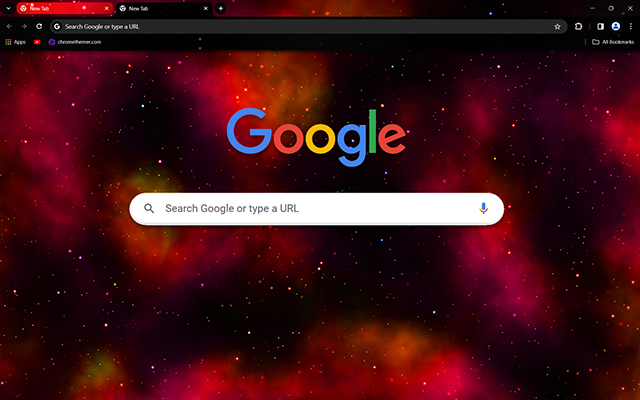 Nebula Red Theme For Chrome