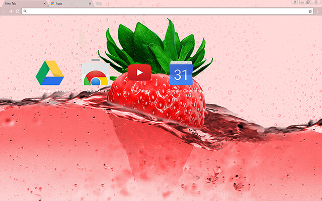 Pink Strawberry Google Theme - Theme For Chrome
