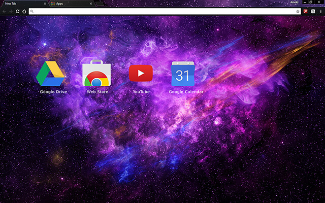 Purple Nebula Google Theme - Theme For Chrome