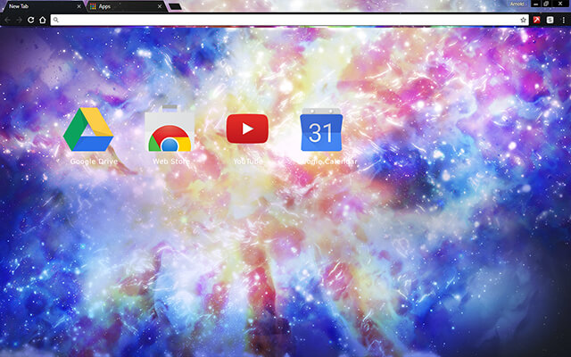 Rainbow Galaxy Google Theme - Theme For Chrome