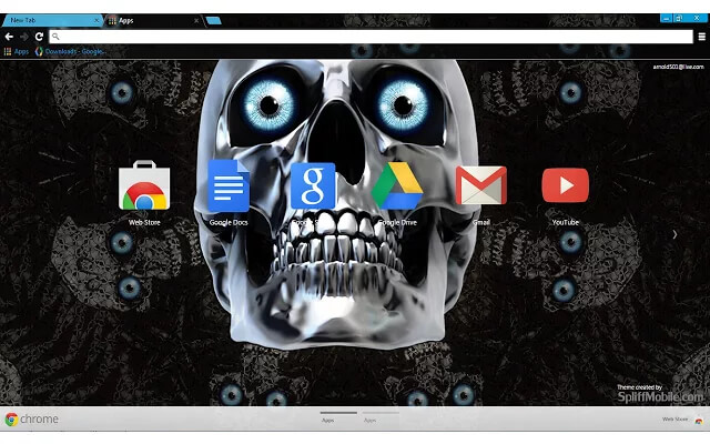 Skull Eyes Google Chrome Theme