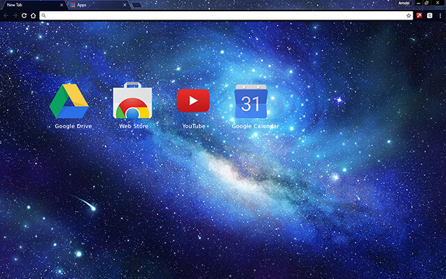 Stars In Outer Space Google Theme - Theme For Chrome