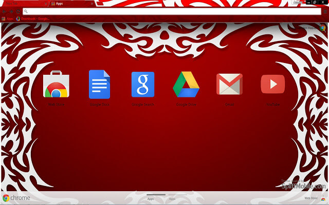 Tribal Red Google Theme - Theme For Chrome