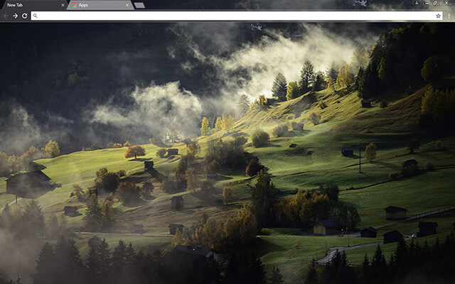 Valley Landscape Google Chrome Theme - Theme For Chrome