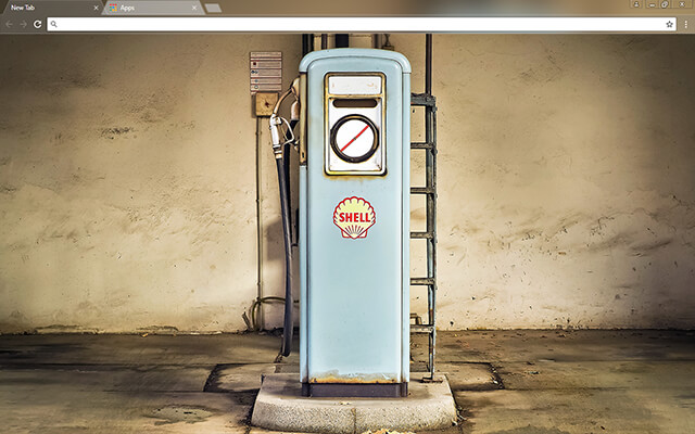 Vintage Gas Pump Google Chrome Theme
