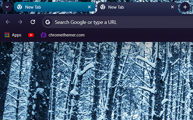 Winter Forest Chrome Theme