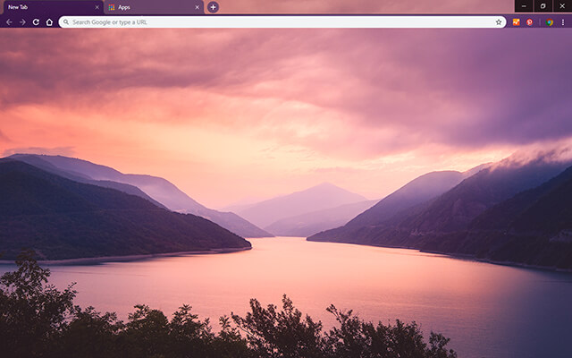 Zhinvali Sunrise Google Chrome Theme