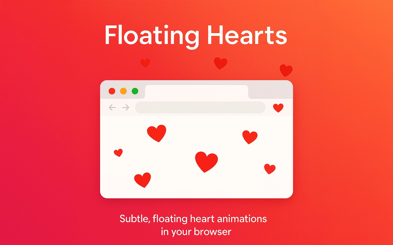 Floating Hearts – Subtle Browser Decoration